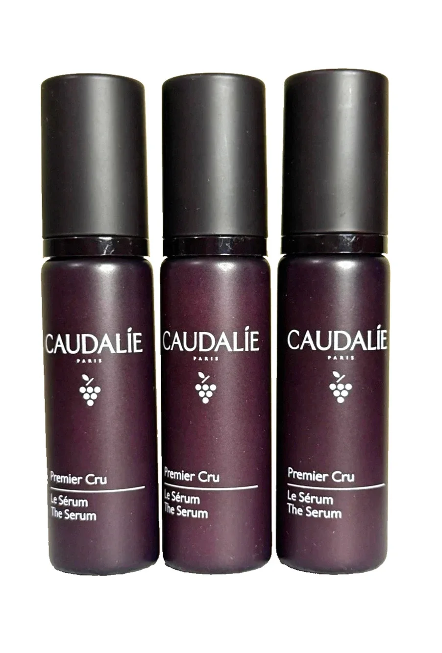 3x Caudalie Premier Cru Le Serum 10ml each (=30ml full size) Wrinkles Dark Spots